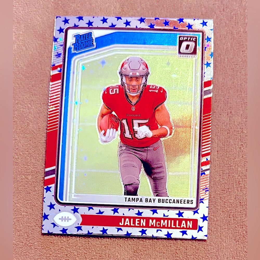 Jalen McMillan 2024 Panini Optic Tampa Bay Buccaneers NFL Football Rookie Card